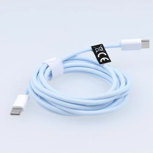 C263 USB-C–USB-C kabelis, 2 m, 60 W, mėlynas image 2