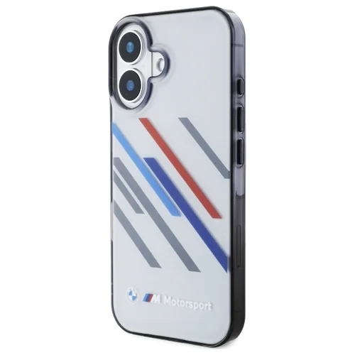 BMW Motosport IML Random Stripes iPhone 16 dėklas, pilkas image 2