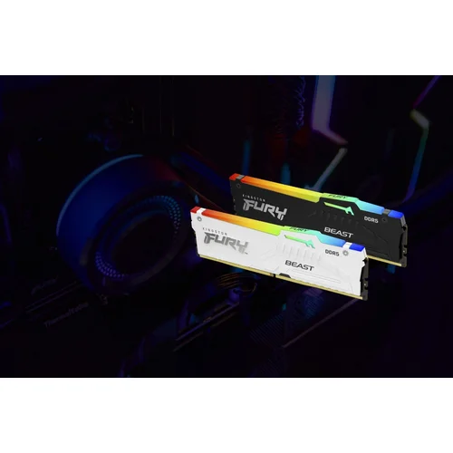 Kingston FURY Beast 128 GB DDR5 5600 MT/s CL40 RGB, balta image 2