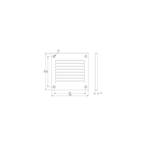 EUROPLAST MR1010ZN metalinės grotelės 100x100 mm image 2