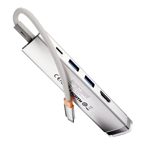 Baseus Ultra Joy BS-OH165 5-in-1 USB-C šakotuvas, sidabrinis image 3