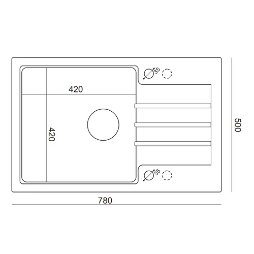 Quadron PETER 111 HCQP7850BLM_PC Anglies juoda plautuvė image 3