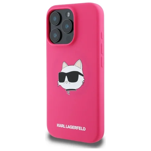 Karl Lagerfeld Choupette MagSafe dėklas iPhone 16 Pro, rožinis image 2