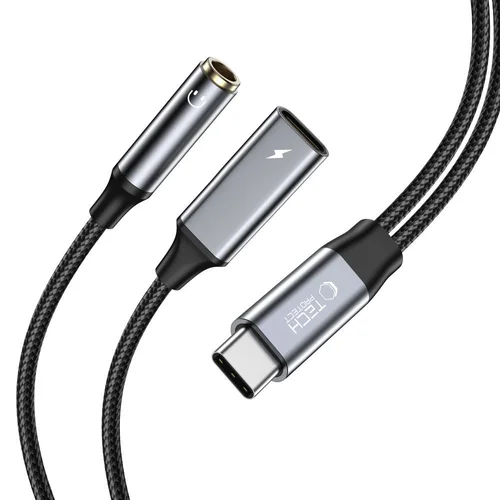 Tech-Protect UltraBoost USB-C 60 W juodas adapteris image 1