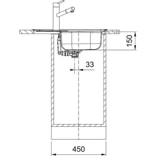 Franke Spark SKN 611-62/44 Nerūdijančio plieno plautuvė image 3