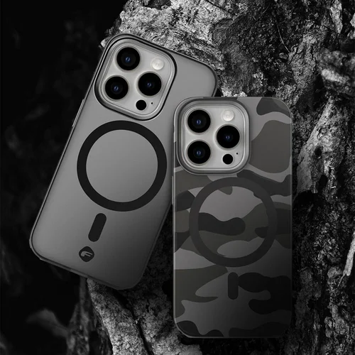 FORCELL F-PROTECT Lygiai dėklas Samsung S25, juodas kamufliažas image 3
