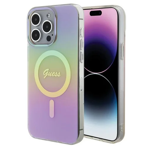 Guess IML Irisuojantis MagSafe dėklas iPhone 15 Pro, rožinis image 1