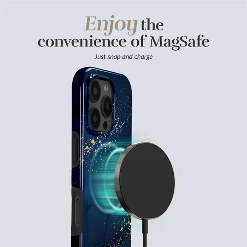 MIO Midnight Sparkle MagSafe dėklas iPhone 15 Pro Mėlynas image 2