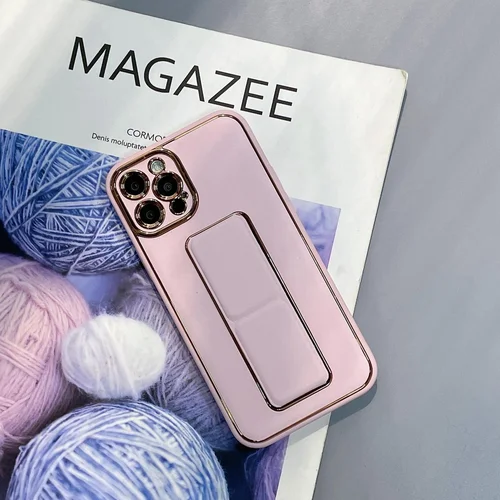 Nauja Kickstand Case dėklas iPhone 12, rožinis image 3