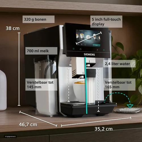 Siemens EQ700 iAroma TQ723E03 nerūdijančio plieno kavos aparatas image 2