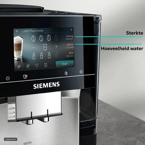 Siemens EQ700 iAroma TQ723E03 nerūdijančio plieno kavos aparatas image 3