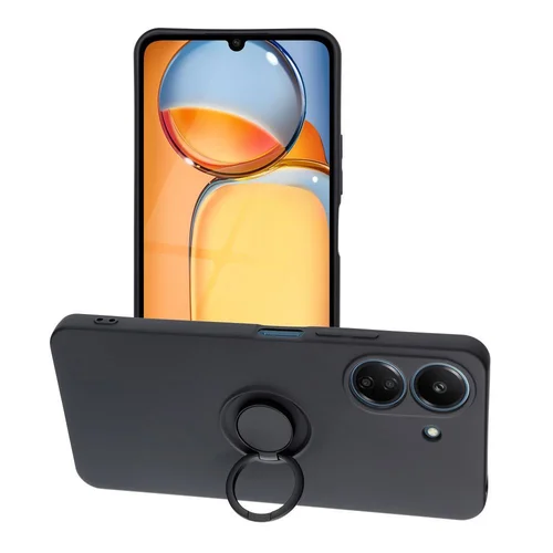 Xiaomi Redmi 13C / POCO C65 žiedinis dėklas, juodas image 1