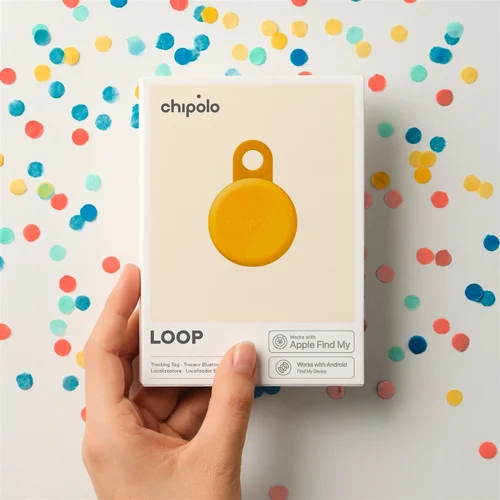 Chipolo LOOP – Įkraunamas Bluetooth sekiklis su Silikono kilpa, Geltona image 3