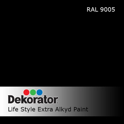 Dekorator DEKORATOR Extra Alkidinės emalės 0,75 l Juoda image 2