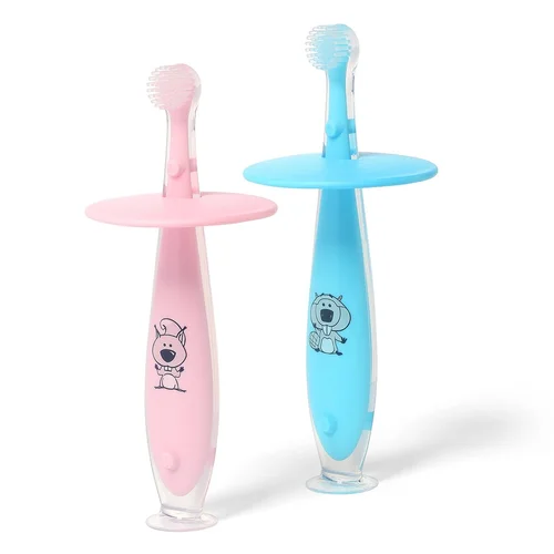 Babyono 551/02 dantų šepetukas rožinis nuo 6 mėn image 2