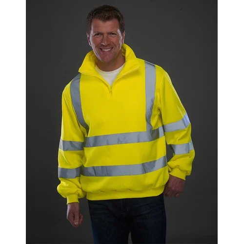 Gero matomumo Yoko HVK06 1/4 užtrauktuku džemperis XL Fluo Yellow image 2