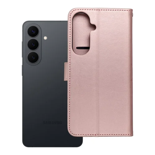 MEZZO knygų dėklas Samsung S26 Edge, rožinė auksinė image 2