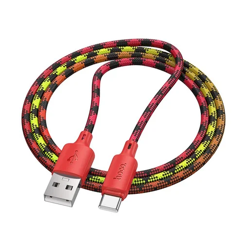 Hoco X116 USB-A į USB-C kabelis 1 m, raudonas gradientas image 1