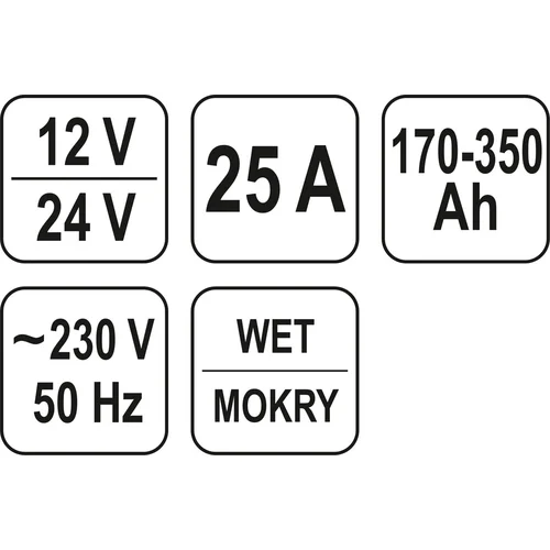 YATO YT-8305 12/24 V įkroviklis-paleidėjas image 3