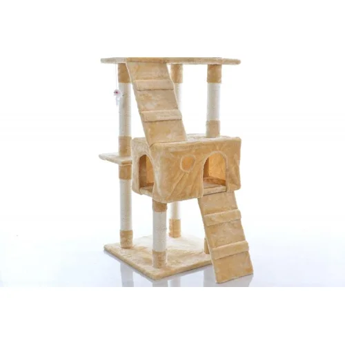 CAT608 Katės namas Draskyklė 60×50×180 cm Smėlinė image 3
