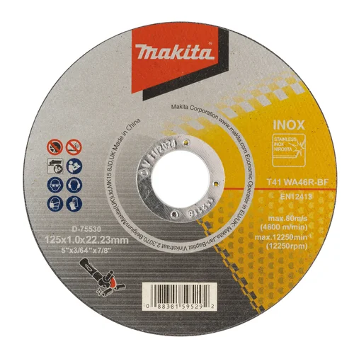 Makita D-75530 Pjovimo diskas 125X1MM WA46R INOX image 1