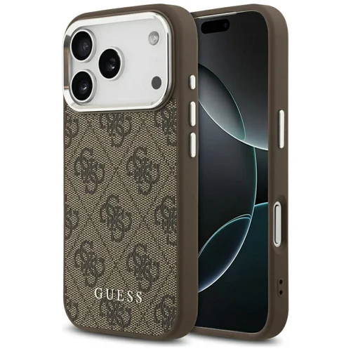 Guess 4G Klasikinis Logo MagSafe dėklas iPhone 17 Pro, rudas image 1