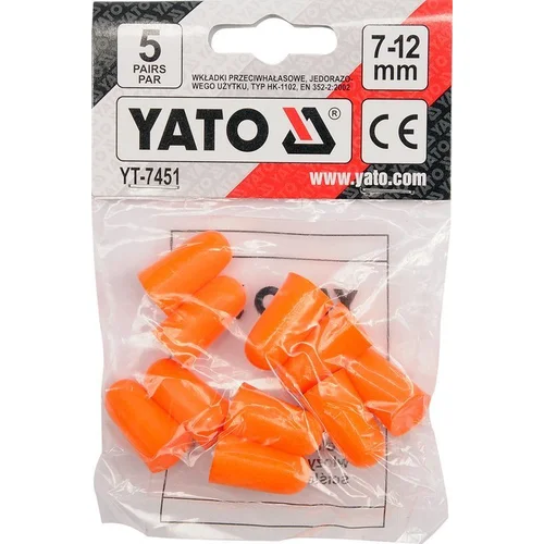 YATO YT-7451 ausų kamšteliai, 5 poros image 1
