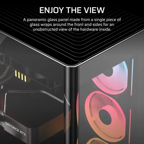 Corsair 4500X LX-R RGB Midi Tower korpusas, juodas image 3
