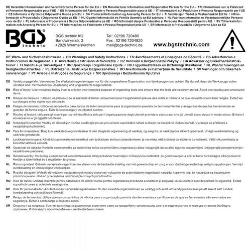 BGS technic 74606 variklio fiksavimo rinkinys PSA 1.0/1.2 image 3
