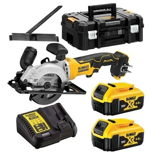Dewalt DCS571P2-QW akumuliatorinis pjūklas, 18 V, 2x5.0 Ah, 115 mm image 1