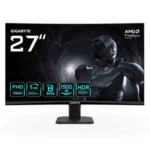 GIGABYTE GS27FC2 27 col. FHD lenktas monitorius image 1