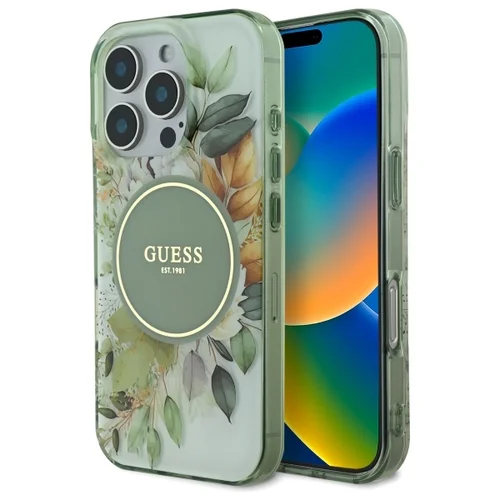 Guess IML MagSafe dėklas iPhone 16 Pro Max, žalias image 1