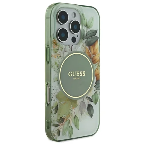 Guess IML MagSafe dėklas iPhone 16 Pro Max, žalias image 3