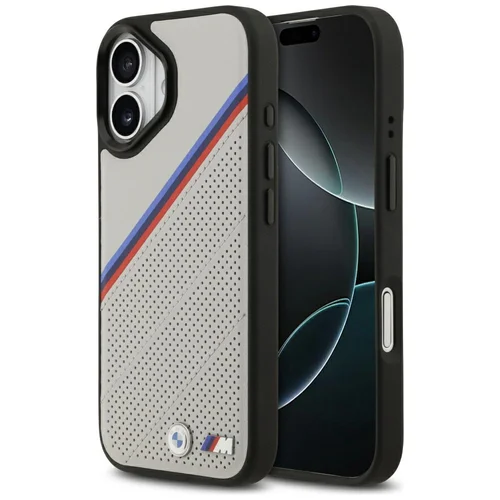 BMW M Tricoloro Metalinis Logo MagSafe dėklas iPhone 17, pilkas image 1