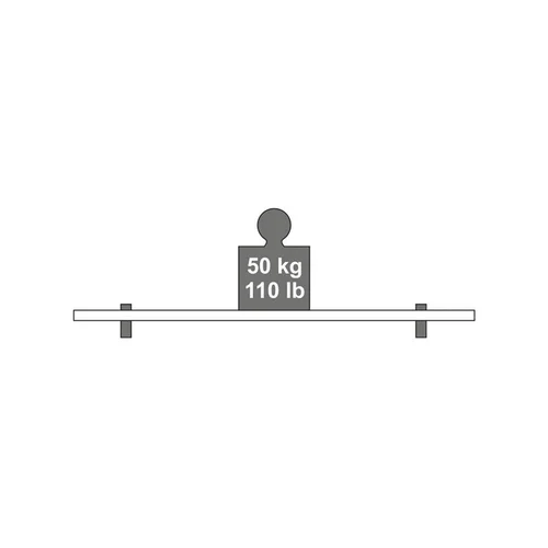 Dolle Scoop Maxi lentynos laikiklis 40x105 mm, balta, 2 vnt. image 3