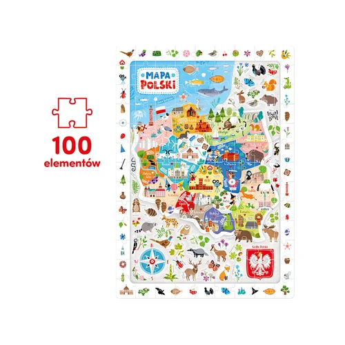 CzuCzu ZA5561 Lenkijos žemėlapio dėlionė, 100 dalių image 3