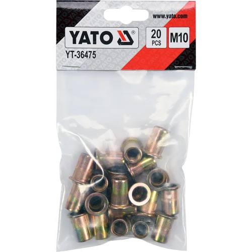 YATO YT-36475 plieninės srieginės kniedės M10, 20 vnt. image 2