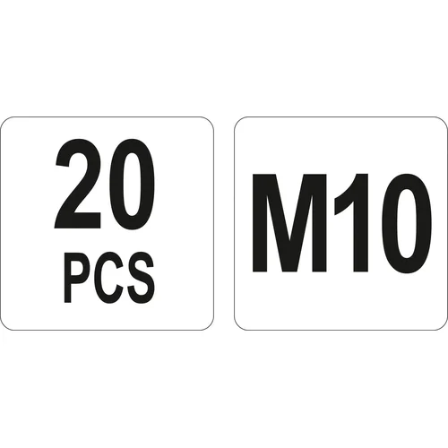 YATO YT-36475 plieninės srieginės kniedės M10, 20 vnt. image 3