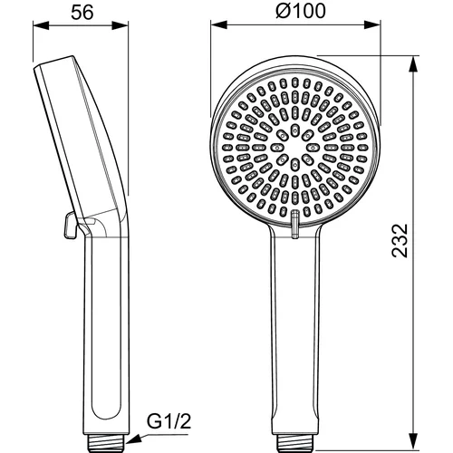 Ideal Standard IdealRain Alu+ dušo galva Ø100 mm Chromas image 3