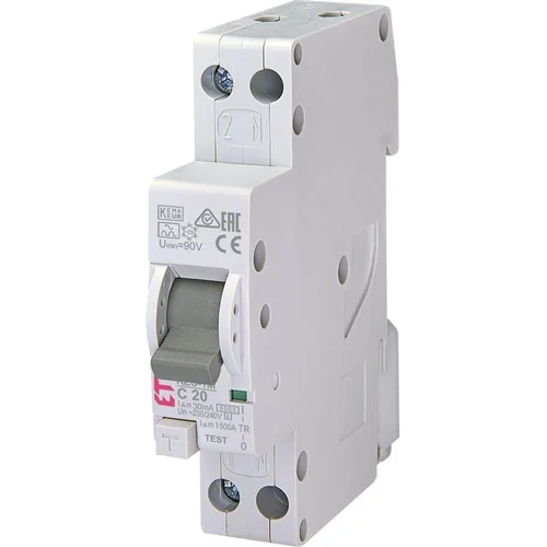 Srovės nuotėkio rėlė ETI KZS-1M, 1P, 20 A, 230 V, 30 mA image 1