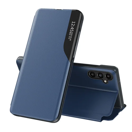 Hurtel ekologiškos odos dėklas Samsung Galaxy A14, mėlynas image 1