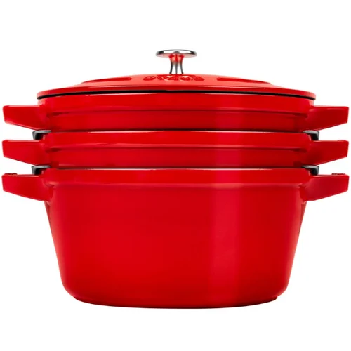 Staub La Cocotte 24 cm ketaus troškintuvas, 3 dalių rinkinys image 1