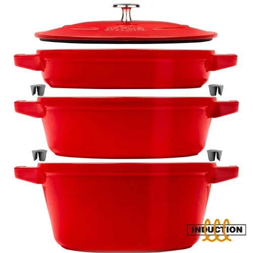 Staub La Cocotte 24 cm ketaus troškintuvas, 3 dalių rinkinys image 3