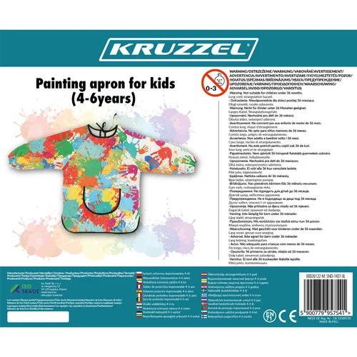Kruzzel 26122 vandeniui atspari prijuostė 4–6 metų vaikams image 3
