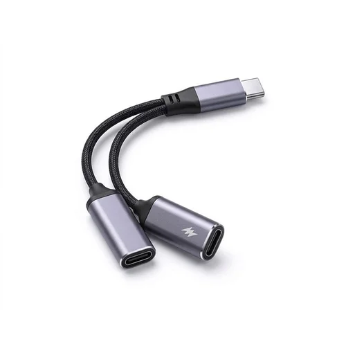 Blue Star USB-C 2-in-1 adapteris 25 W, juodas image 3