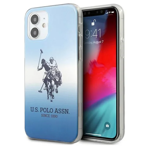 US Polo Assn. Gradient Pattern dėklas iPhone 12 mini, mėlynas image 1