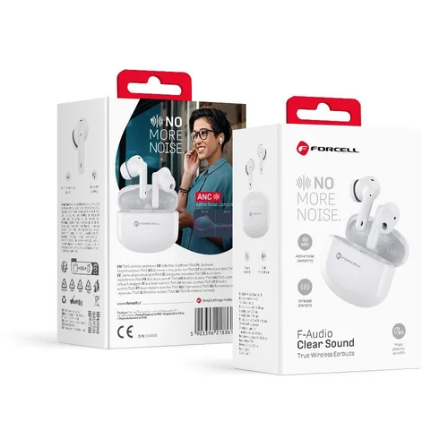 FORCELL F-AUDIO Aiškus garsas TWS ausinės, baltos image 1