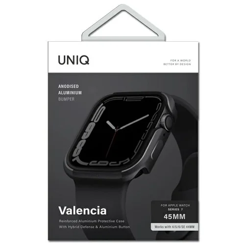 Uniq Valencia dėklas Apple Watch 44/45 mm, grafitas image 3