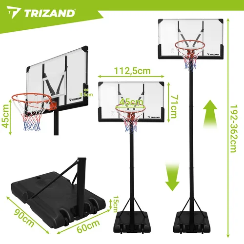 Trizand 305 cm mobilus krepšinio lankas image 2