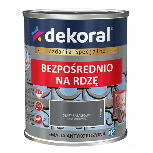 Dekoral emalis antikorozinis 0,65 ltr Basaltinis RAL 7012 Blizgus image 1